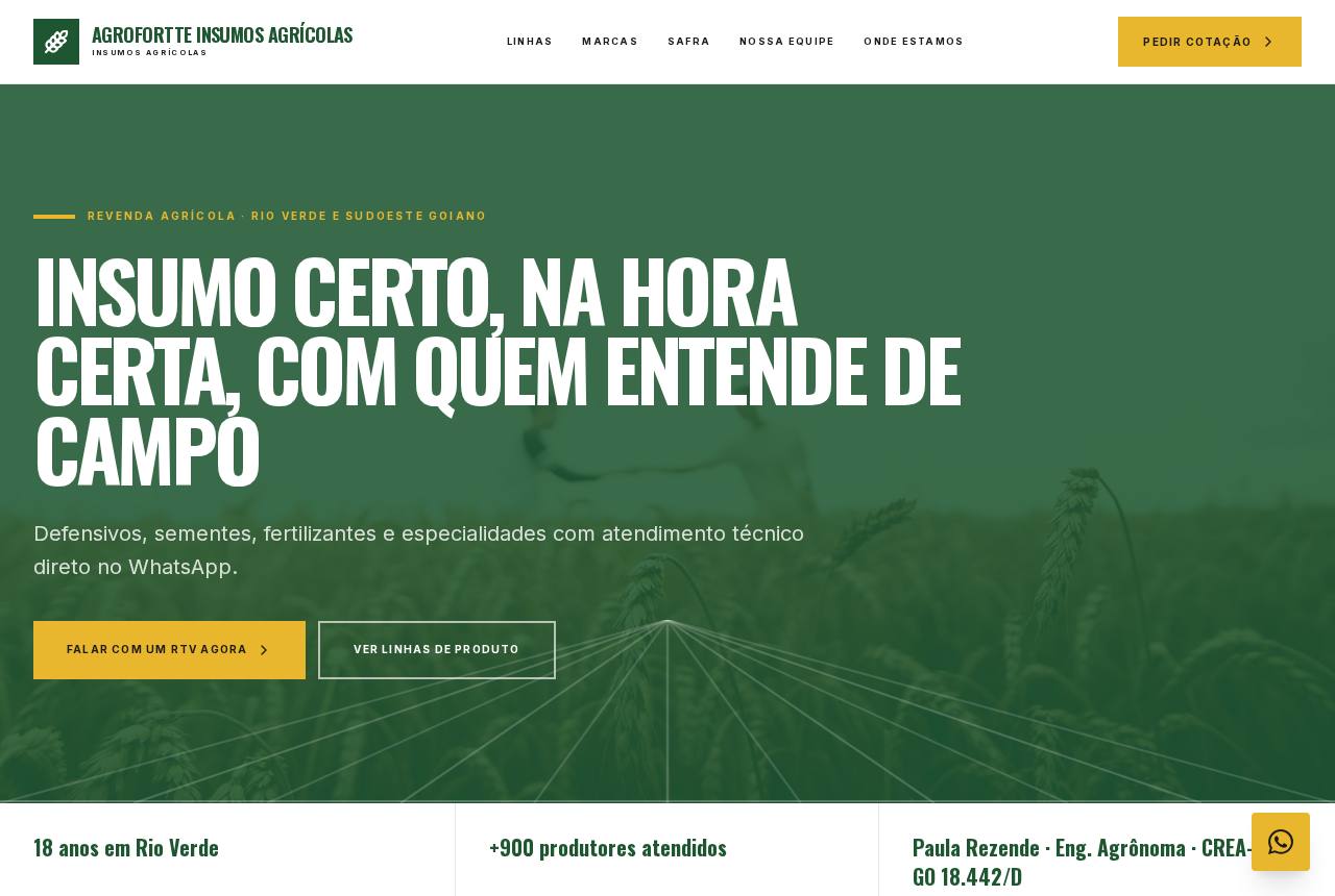 Demonstração do modelo Revendas agrícolas
