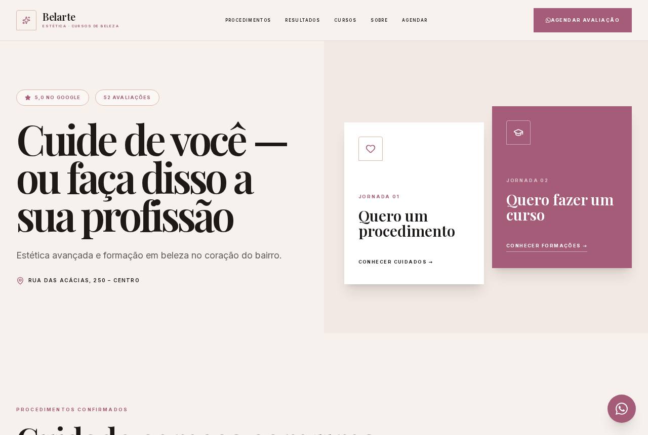 Demonstração do modelo Estética e formação