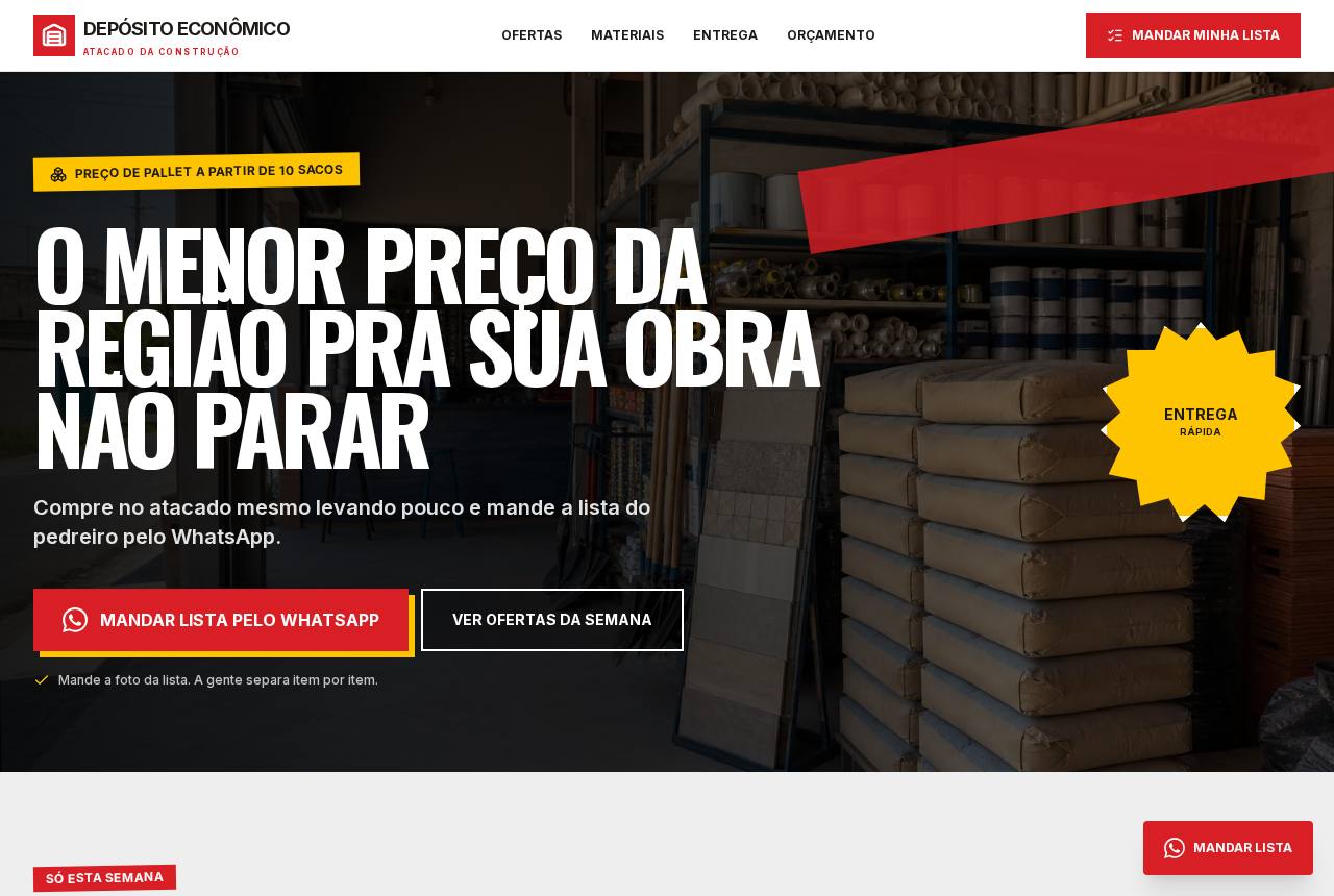 Demonstração do modelo Atacarejo da construção
