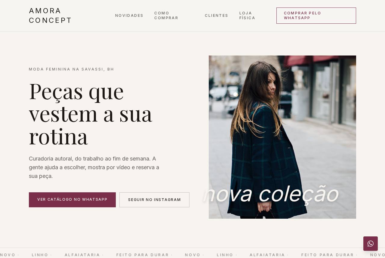 Demonstração do modelo Lojas de moda