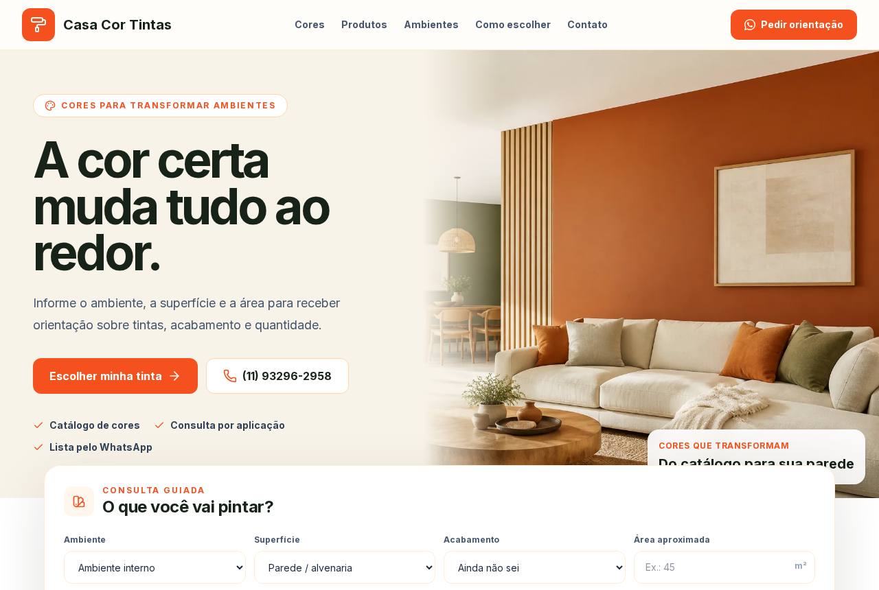 Demonstração do modelo Lojas de tintas