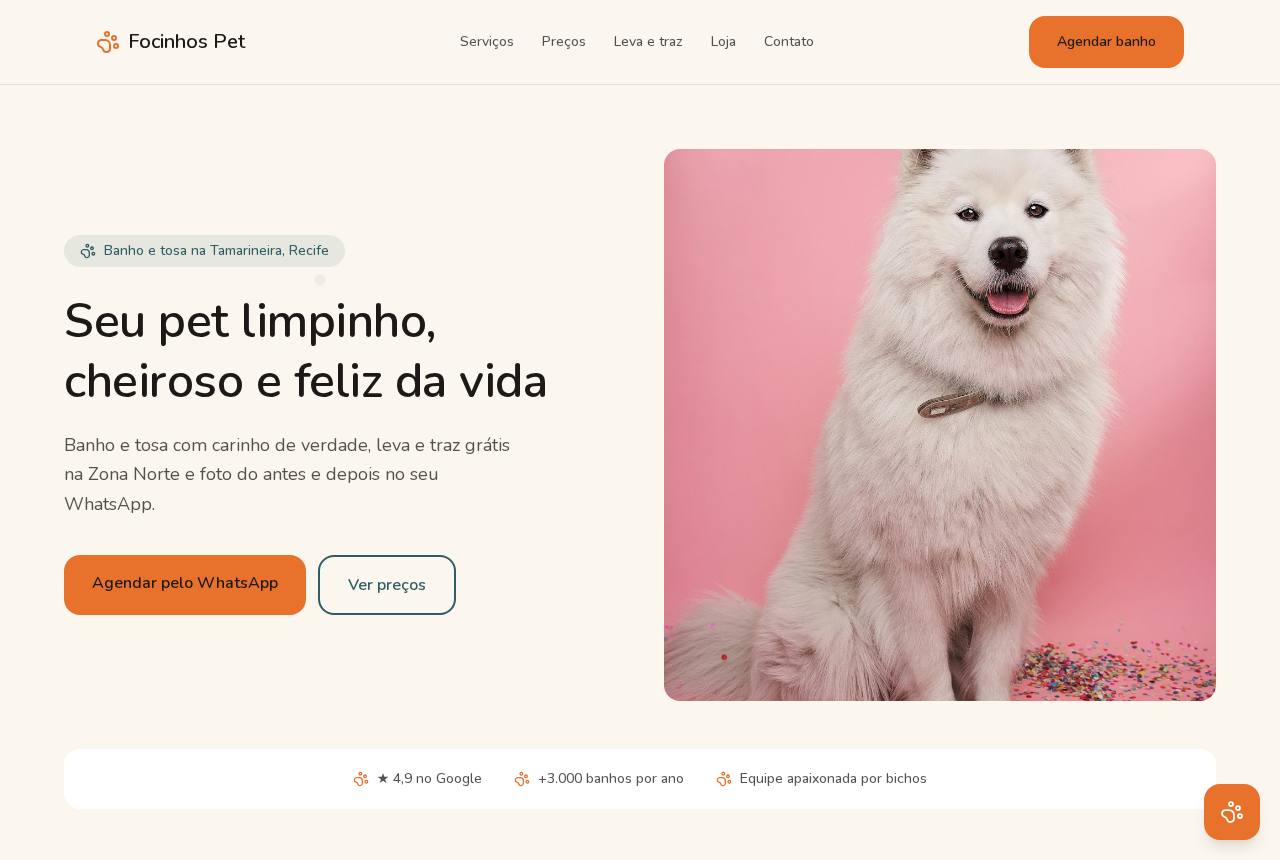 Demonstração do modelo Pet shop e veterinária