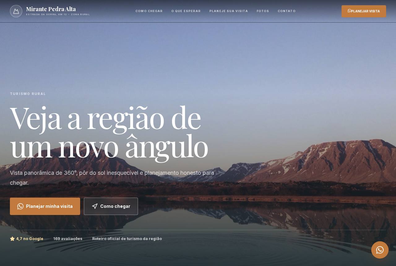 Demonstração do modelo Turismo rural e atrativos