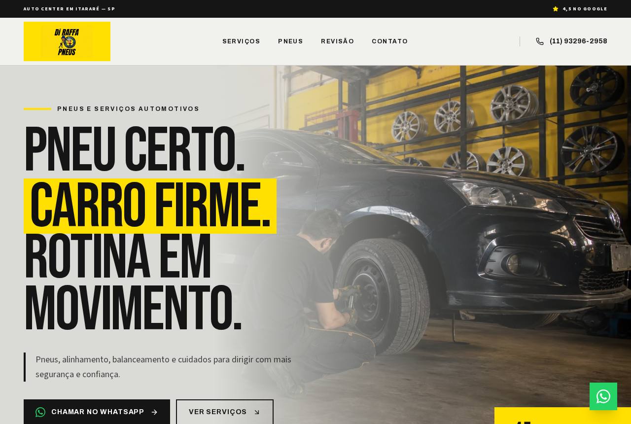 Demonstração do modelo Auto centers e lojas de pneus